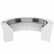 Linea Italia Reception Desk 107 in D X 46 in H, 11.8 ft W X Thermofused Laminate, White ZUS298 - alternate 6